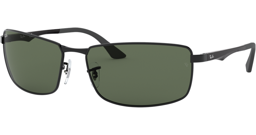 Ray-Ban Sonnenbrille Herren Ray-Ban RB3498 Glänzend Schwarz / Grün 002/71 64 Ansicht 1