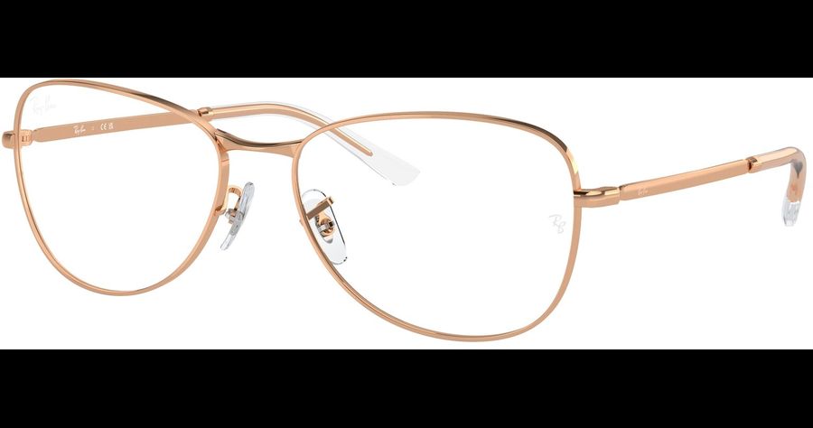 Ray-Ban Brille RX3733V 3094, Glänzendes Rotgold, LARGE