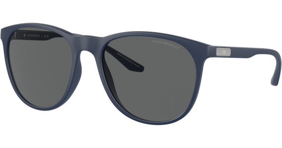 Emporio Armani EA4210 576387 - Sonnenbrille Herren - Fassung: Blau, Kunststoff, Panto - Glasfarbe: Grau - Ansicht 2