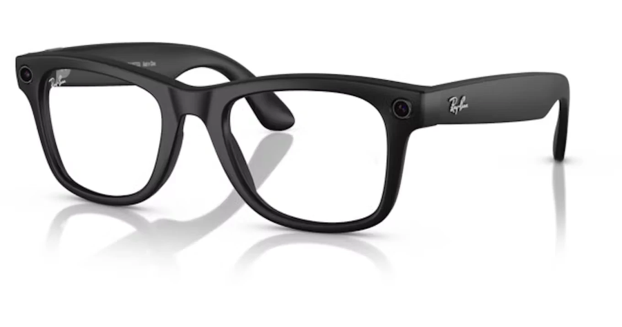  Ray-Ban Meta Wayfarer RW4006 601S1M 50 Matt Schwarz selbsttönende Gläser Graphit Grün (Gen 1) Ansicht 1