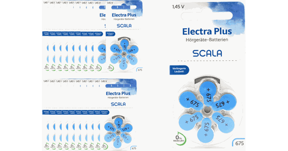 Scala Hörgerätebatterien Electra plus 675 (120 Stk.)