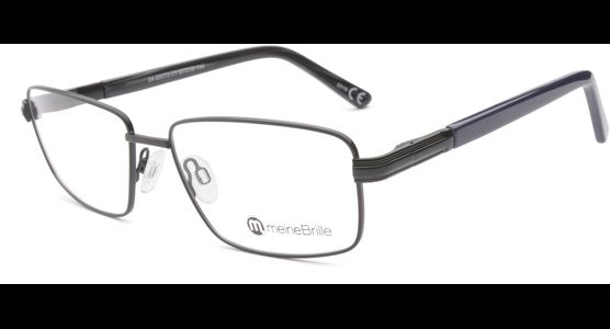 meineBrille 04-69070-01, Schwarz/Dunkel Blau rechteckige Brille - Ansicht 2