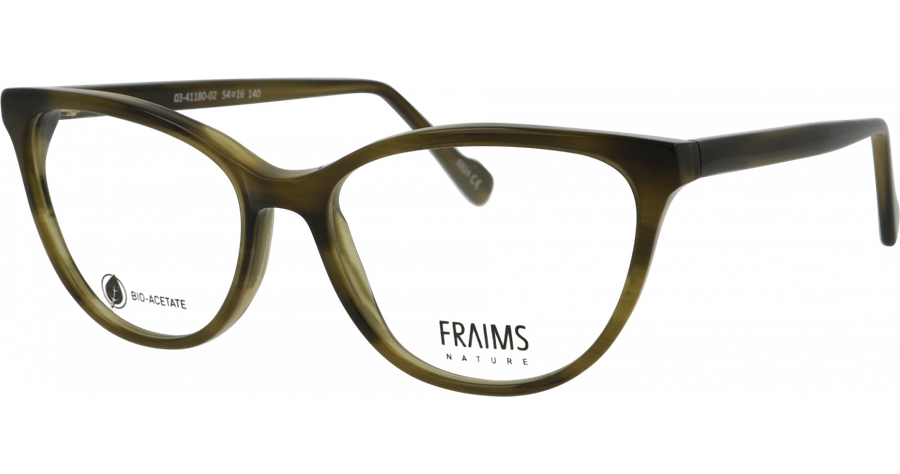 FRAIMS NATURE 03-41180-02 Ilva, oliv meliert Cateye Brille