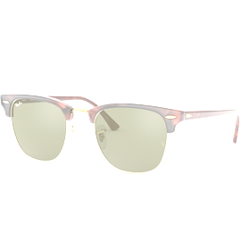 Ray-Ban Clubmaster Classic RB3016 W0366 Sonnenbrille Unisex Fassung Havanna Kunststoff Eckig Glasfarbe Grün