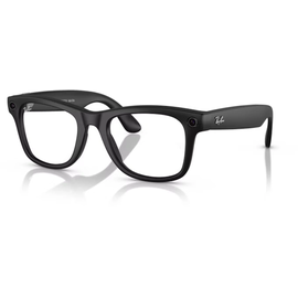  Ray-Ban Meta Wayfarer RW4008 601S1M 53 Matt Schwarz selbsttönende Gläser Graphit Grün (Gen 1)