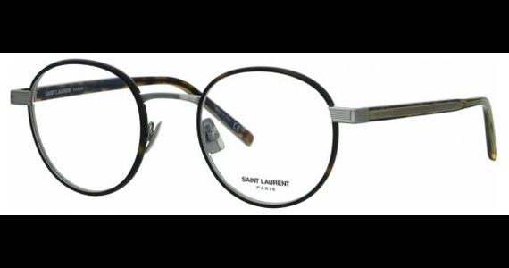 Saint Laurent Brille SL 125 HAVANA Unisex Havanna Metall Rund - Ansicht 2