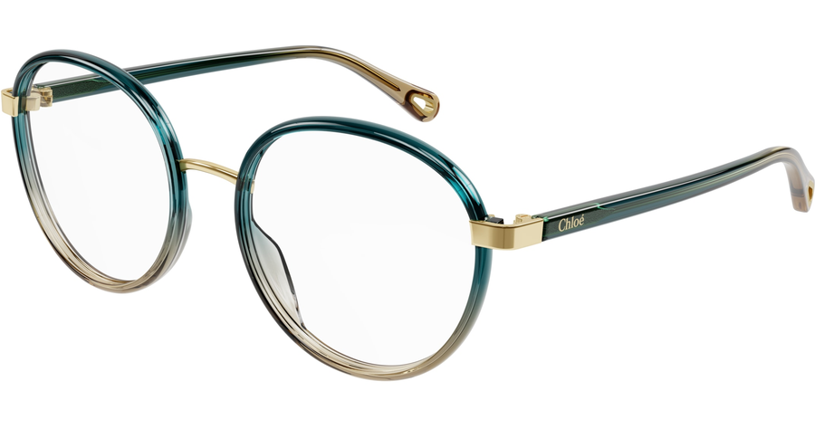 Chloé Brille CH0033O 51 006 Damen Grün Kunststoff Rund