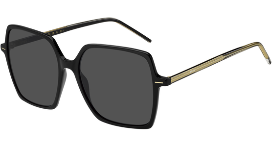 HUGO BOSS BOSS 1524/S BLACK - Sonnenbrille Damen - Fassung: Schwarz, Kunststoff, Eckig - Glasfarbe: Grau - Ansicht 2