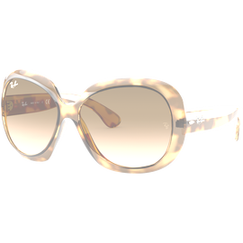 Ray-Ban Jackie Ohh II RB4098 642/A5 - Sonnenbrille Damen - Fassung: Havanna, Kunststoff, Cateye - Glasfarbe: Braun