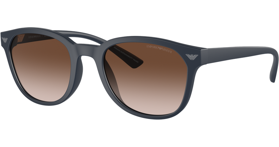 Emporio Armani EA4225U 508813 - Sonnenbrille Herren - Fassung: Blau, Kunststoff, Panto - Glasfarbe: Braun
