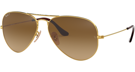 Ray-Ban Aviator Gradient RB3025 001/M2 Gold/Braun 58 - Sonnenbrille - Ansicht 2