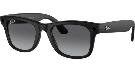 Ray-Ban Meta Wayfarer RW4008 601ST3 53 Matt Schwarz (Gen 1) - Ansicht 2