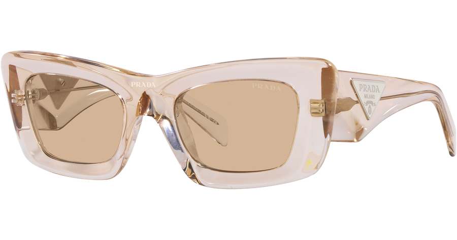 Prada 0PR 13ZS 19M4I2 Sonnenbrille Kristall Beige Damen Cateye