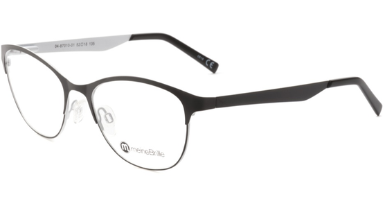 meineBrille 04-87010-01, Schwarz/Weiß Matt links - Ansicht 2