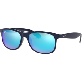 Ray-Ban Andy RB4202 615355 verspiegelte Sonnenbrille blaues Glas