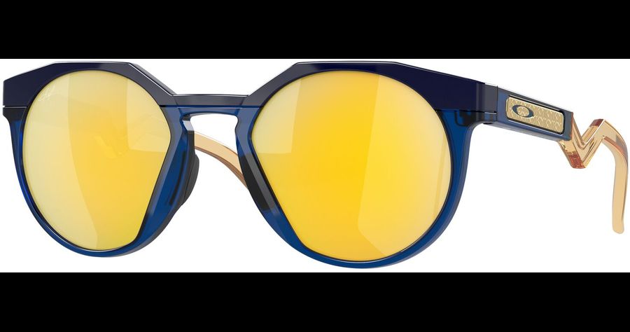 Oakley HSTN OO9242 924211 - Sonnenbrille Herren - Fassung: Blau, Kunststoff, Rund - Glasfarbe: Prizm 24k Polarized