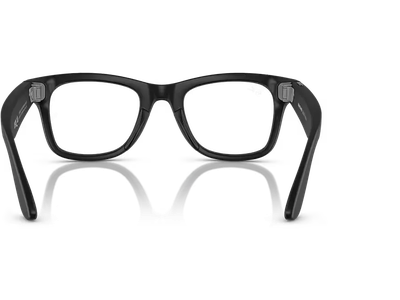  Ray-Ban Meta Wayfarer RW4008 601S1M 53 Matt Schwarz selbsttönende Gläser Graphit Grün (Gen 1) Ansicht 3