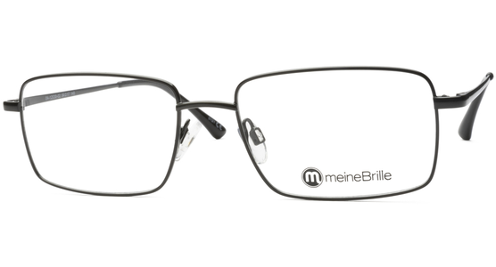 meineBrille 04-12030-02, Schwarz Schräg rechteckige Brille - Ansicht 2