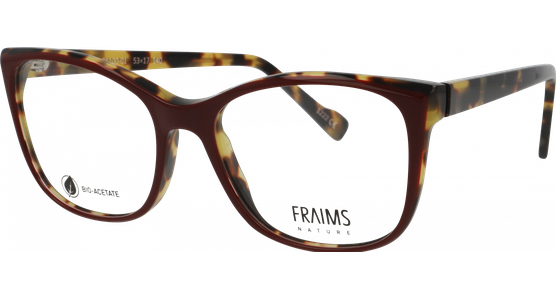 FRAIMS NATURE 03-31100-01 Ivy, Bordeaux / Havanna glänzend Cateye Brille - Ansicht 2