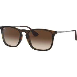 Ray-Ban Chris RB4187 Matt Havanna / Verlauf Braun 856/13 54 - Sonnenbrille Herren - Fassung: Havanna, Kunststoff, Eckig - Glasfarbe: Braun