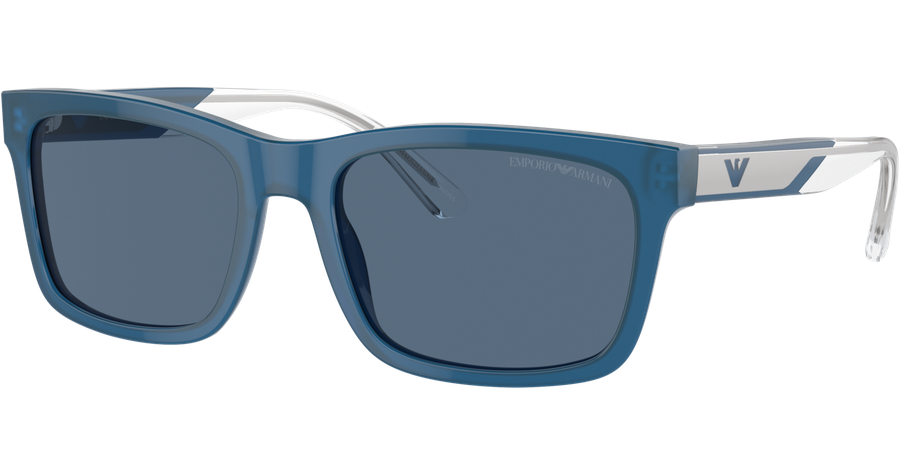 Emporio Armani EA4224 609280 - Sonnenbrille Herren - Fassung: Blau, Kunststoff, Rechteck - Glasfarbe: Blau