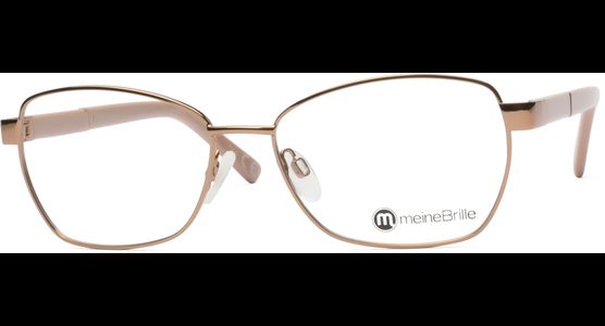 meineBrille 04-06020-02, Kupfergold/Altrosa Cateye Brille - Ansicht 2