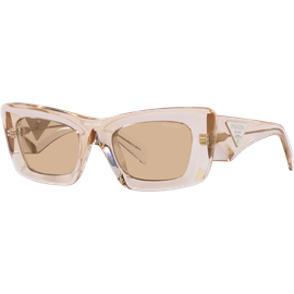 Prada 0PR 13ZS 19M4I2 Sonnenbrille Kristall Beige Damen Cateye