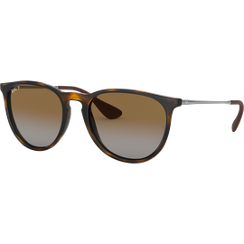 Ray-Ban Erika RB4171 Classic Glänzend Hellhavanna / Verlauf Braun Polarisiert 710/T5 54 Damen Sonnenbrille