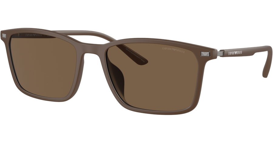 Emporio Armani EA4223U 610573 - Sonnenbrille Herren - Fassung: Braun, Kunststoff, Rechteck - Glasfarbe: Braun