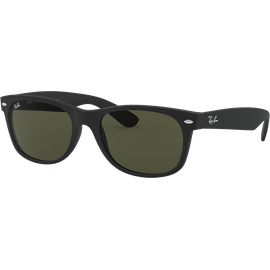Ray-Ban RB2132 New Wayfarer Classic Matt Schwarz / Grün 622 55 Sonnenbrille