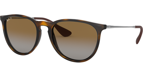Ray-Ban Erika RB4171 Classic Glänzend Hellhavanna / Verlauf Braun Polarisiert 710/T5 54 Damen Sonnenbrille - Ansicht 2