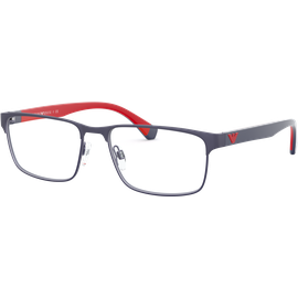 Emporio Armani EA1105 3092 - Brille Herren - Fassung: Blau, Metall, Rechteck - Glasfarbe: Grau