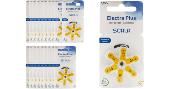Scala Hörgerätebatterien Electra plus 10 (120 Stk.) - Ansicht 2
