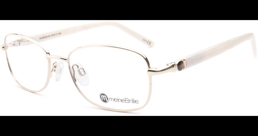 meineBrille 04-69100-02, Gold/Perlmutt Ovale Brille