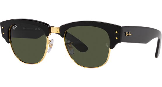 Ray-Ban Mega Clubmaster RB0316S 901/31 Sonnenbrille Unisex Fassung: Schwarz Kunststoff Eckig Glasfarbe Grün - Ansicht 2