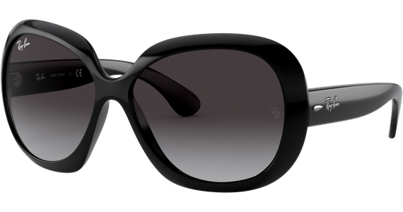 Ray-Ban Jackie Ohh II RB4098 601/8G - Sonnenbrille Damen - Fassung: Schwarz, Kunststoff, Cateye - Glasfarbe: Grau - Ansicht 2