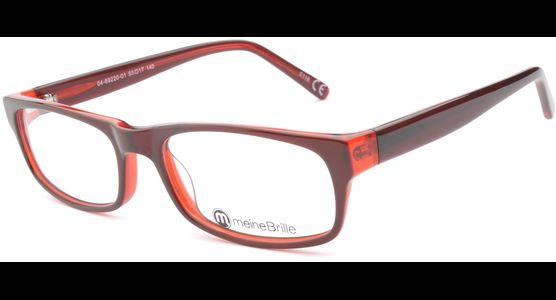 meineBrille 04-69220-01, Braun/Rot links - Ansicht 2