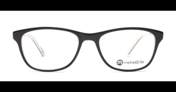 meineBrille 04-69040-02, Schwarz/Creme front - Ansicht 3