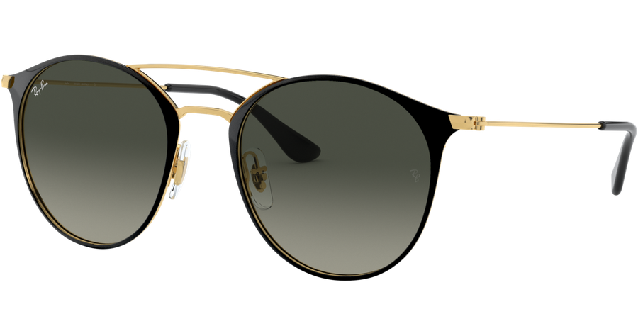 Ray-Ban RB3546 Glänzend Schwarz / Verlauf Grau 187/71 52 Sonnenbrille