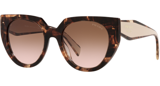 Prada PR 14WS 01R0A6 Sonnenbrille Caramel Tortoise/powder - Ansicht 2