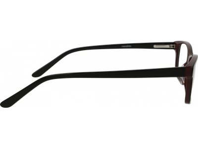 meineBrille Brille Unisex meineBrille 04-30080-01, Schwarz/Burgunder Ansicht 3