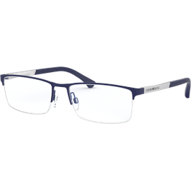 Emporio Armani EA1041 3131 - Brille Herren - Fassung: Halbrand, Blau, Metall, Rechteck