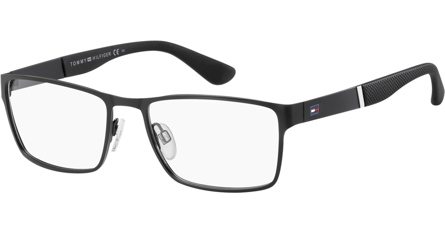 TOMMY HILFIGER TH 1543 rechteckige Brille schwarz vollrand