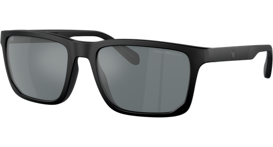 Emporio Armani EA4219 50016G - Sonnenbrille Herren - Fassung: Schwarz, Kunststoff, Rechteck - Glasfarbe: Grey Mirror Black - Ansicht 2