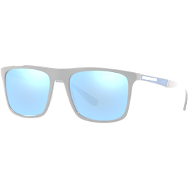 Emporio Armani EA4097 501755 - Sonnenbrille Herren - Fassung: Schwarz, Kunststoff, Eckig - Glasfarbe: Mirror Blue
