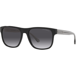 Emporio Armani EA4163 58758G - Sonnenbrille Herren - Fassung: Schwarz, Kunststoff, Eckig - Glasfarbe: Grau