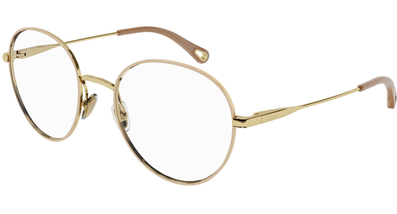 Chloé CH0021O Brille Damen Gold Metall Rund - Ansicht 2