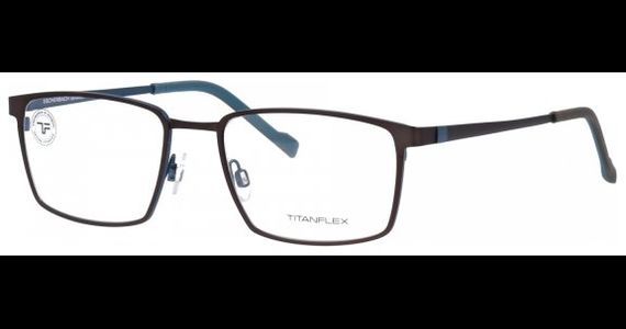 Titanflex Brille 850094 52 60 Herren Fassung: Braun, Metall, Rechteckig, Vollrand - Ansicht 2