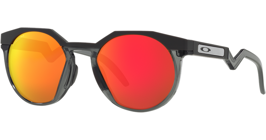 Oakley Hstn OO9242 924202 - Sonnenbrille Herren - Fassung: Grau, Kunststoff, Irregulär - Glasfarbe: Rot