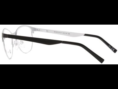 meineBrille 04-87010-01, Schwarz/Weiß Matt seite